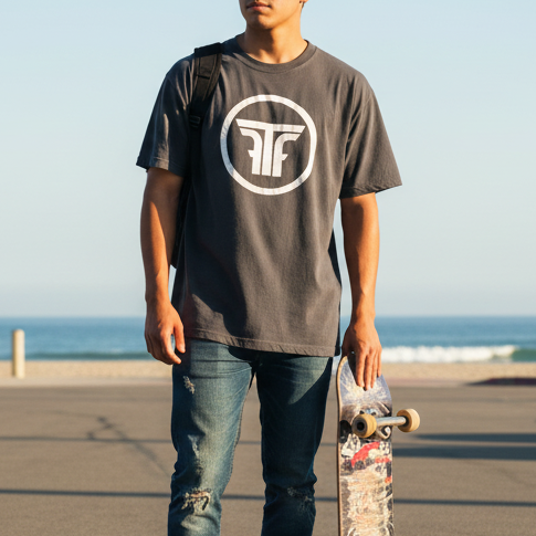 FTF STAPLE - PREMIUM UNISEX Oversized faded t-shirt