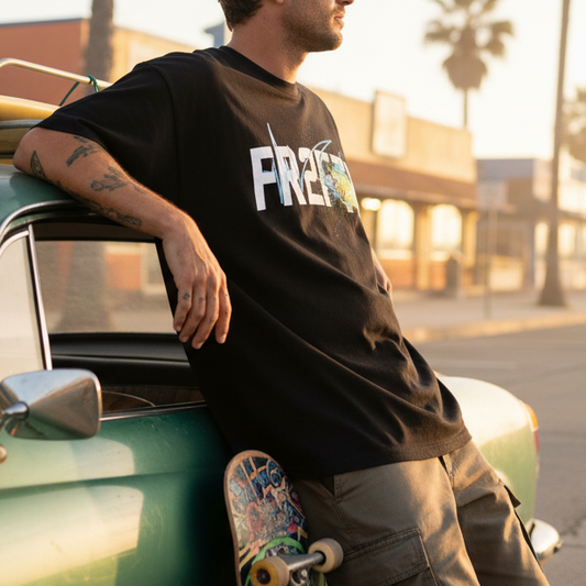 FTF SKELLY SURF - Men’s premium heavyweight tee