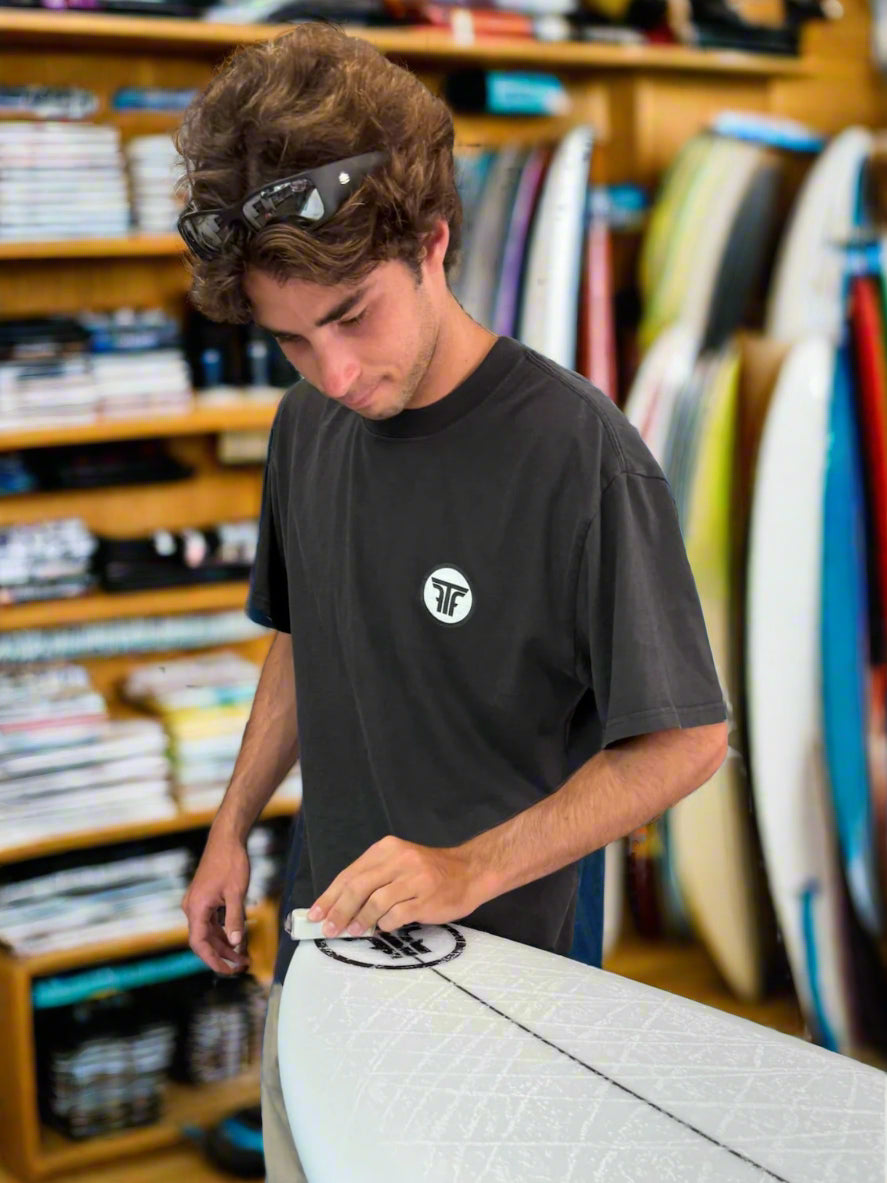 FTF STAPLE QR - PREMIUM Oversized faded t-shirt