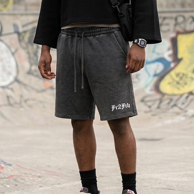 FR2FTH THE OG - Mineral Wash Waffle Knit Shorts
