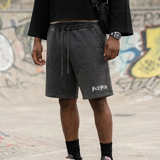 FR2FTH THE OG - Mineral Wash Waffle Knit Shorts