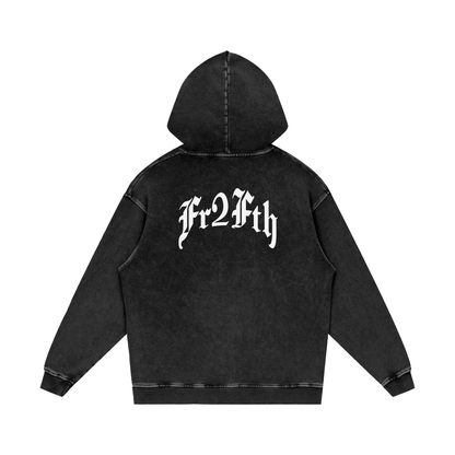 FR2FTH - THE OG - Snow Washed Loose Cotton Hoodie