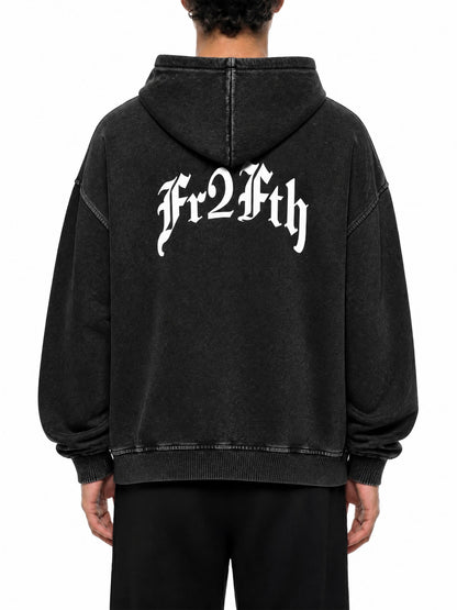 FR2FTH - THE OG - Snow Washed Loose Cotton Hoodie