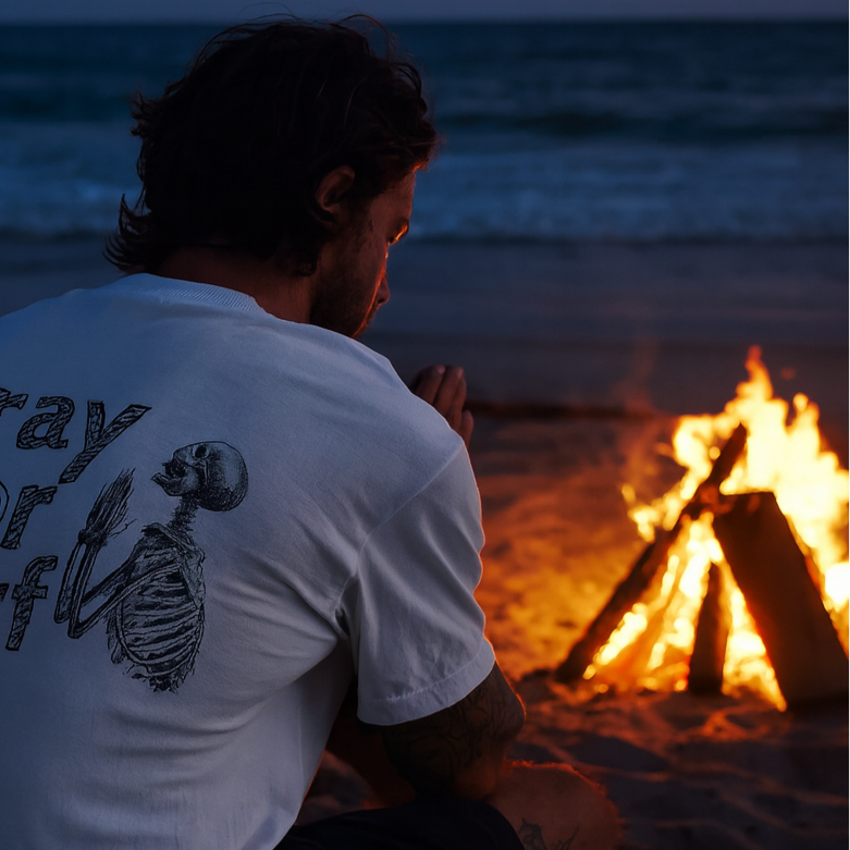 FTF PRAY FOR SURF - Men’s premium heavyweight tee